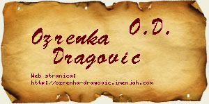 Ozrenka Dragović vizit kartica